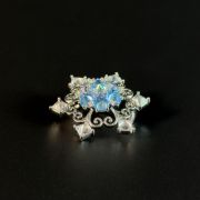 Blue Crystal Snowflake Brooch