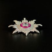 Sparkling Snowflake Medal Brooch